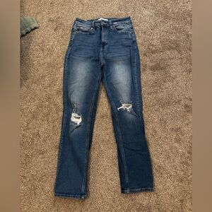 Stylish Blue Distressed Women Jeans